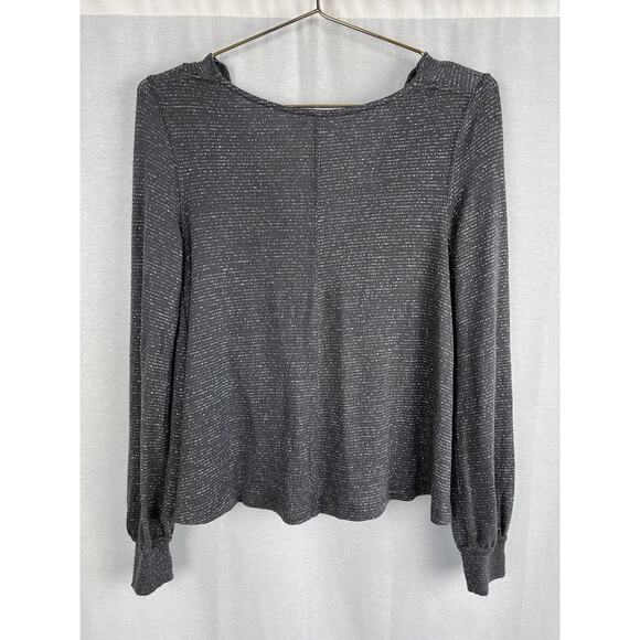 Free People Top Blouse Metallic Shimmer Sparkle Party Glam Futuristic Holiday - Picture 3 of 6